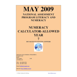 Year 7 May 2009 Numeracy Calculator - Answers